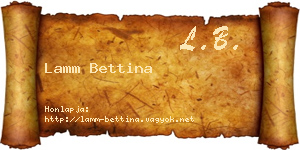 Lamm Bettina névjegykártya