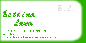 bettina lamm business card